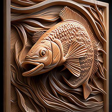 3D модель Барбус тикто рыба (STL)